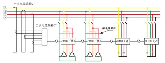 智能开关电气接线示意图：