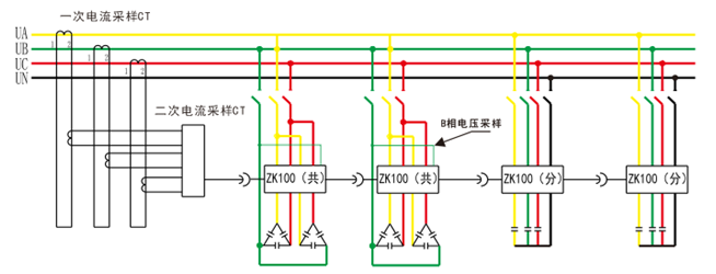 智能开关电气接线示意图：